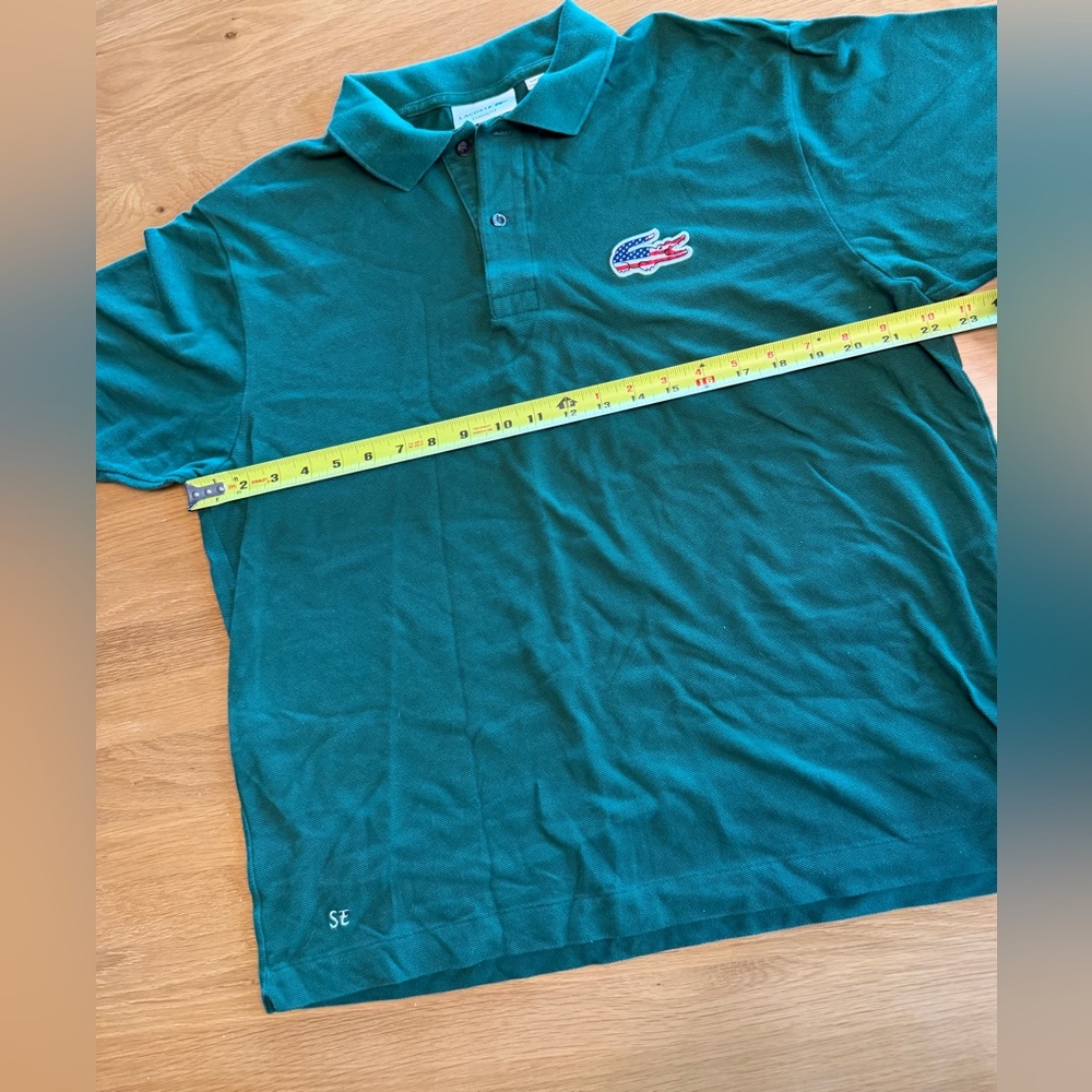 Lacoste Men's Green Polo with Large Croc Logo - Picture 5 of 8